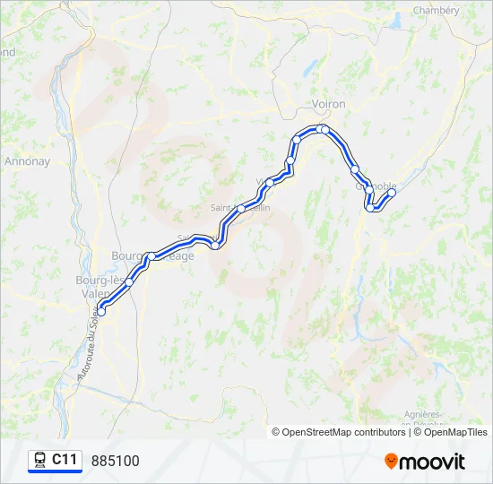 C11 Train Line Map