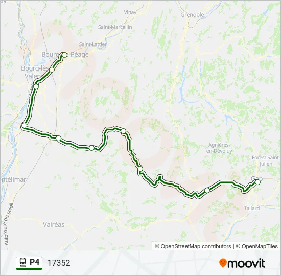 P4 Train Line Map