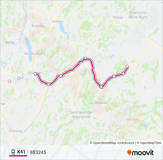 K41 Train Line Map