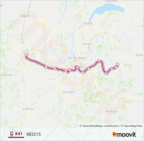 K41 Train Line Map