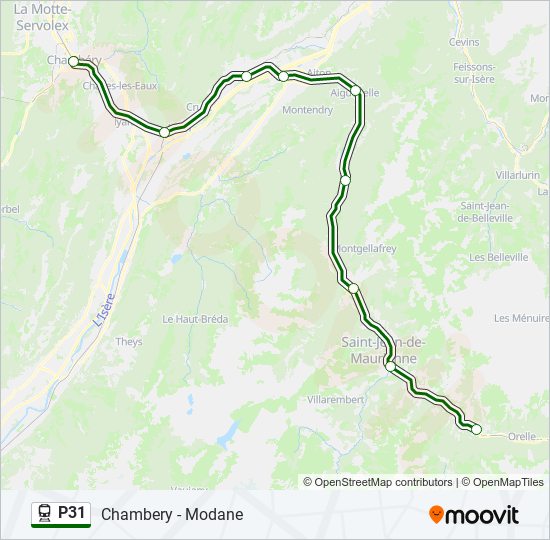 P31 train Line Map