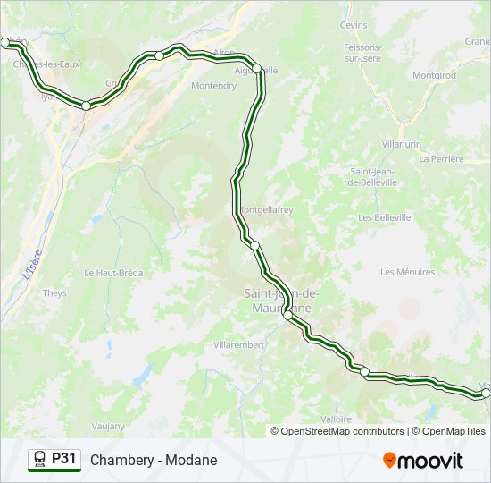 P31 train Line Map