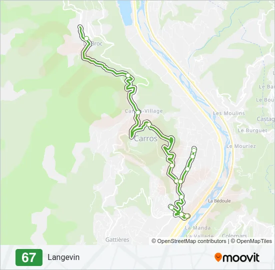 67 Bus Line Map