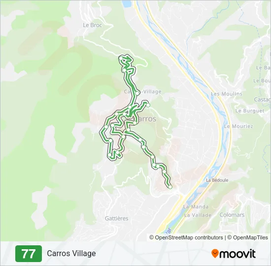 77 Bus Line Map