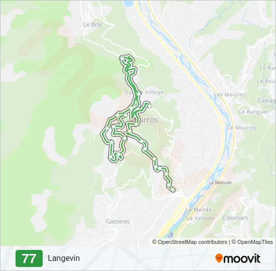 77 Bus Line Map