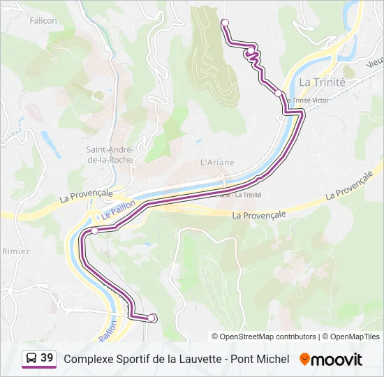 39 Bus Line Map