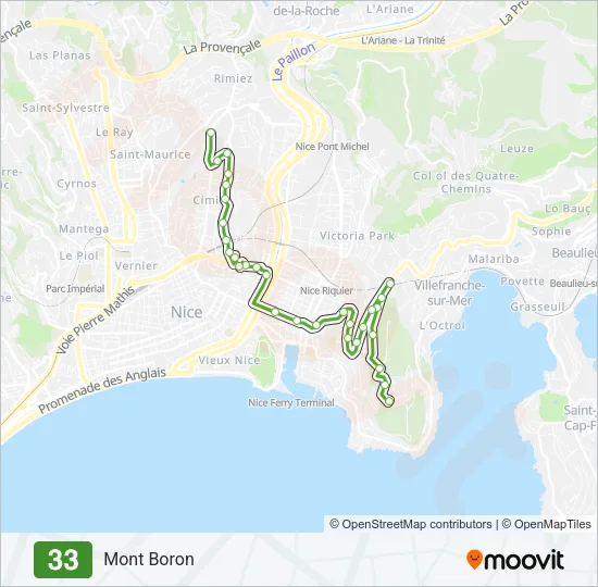 33 Bus Line Map