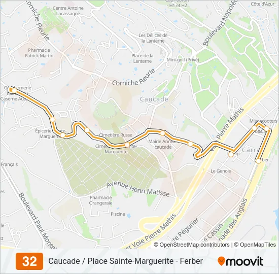 32 Bus Line Map