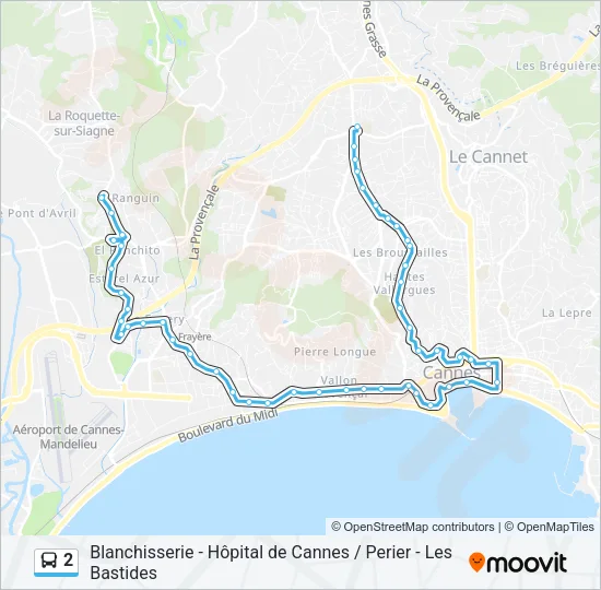 2 Bus Line Map
