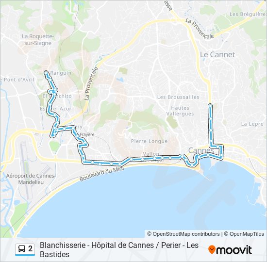 2 bus Line Map