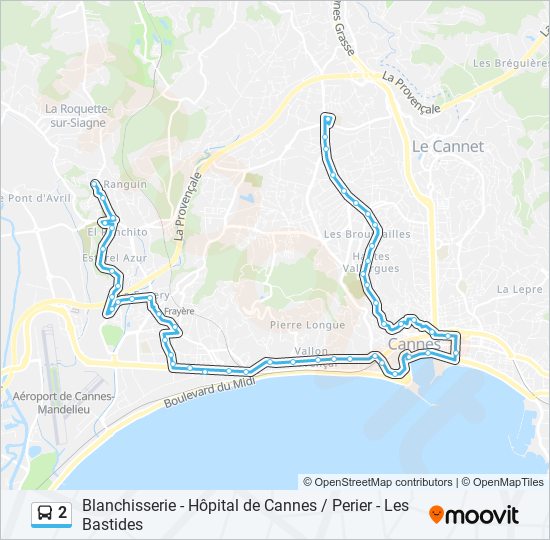 2 bus Line Map