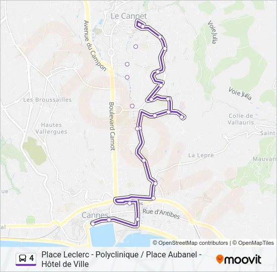 4 Bus Line Map