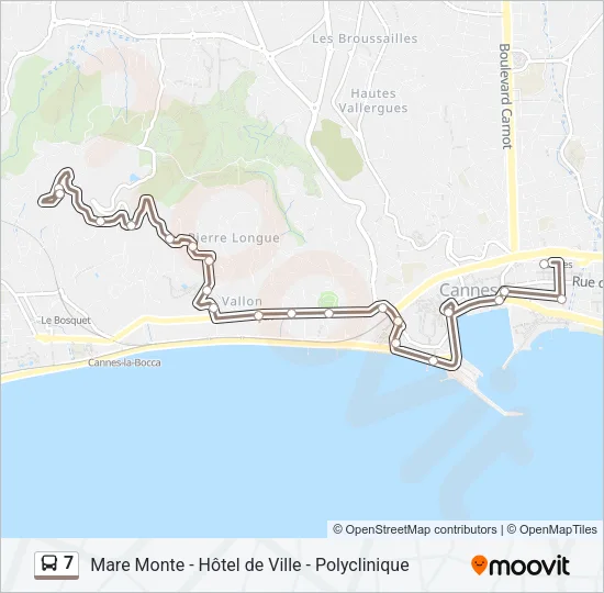 7 Bus Line Map