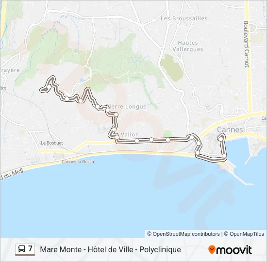 7 Bus Line Map