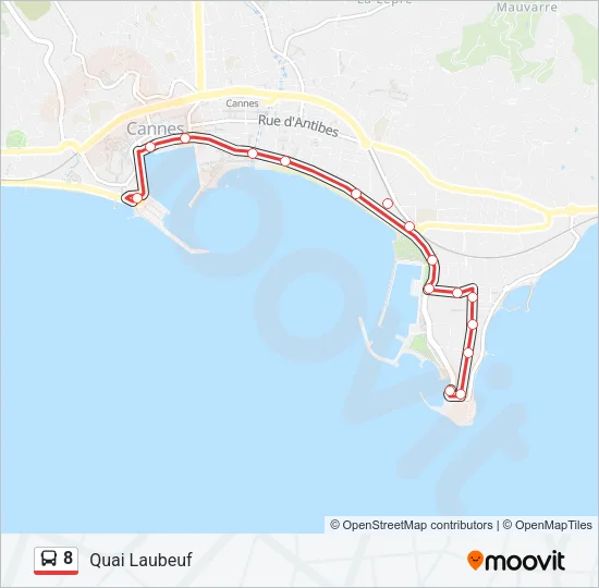 8 Bus Line Map