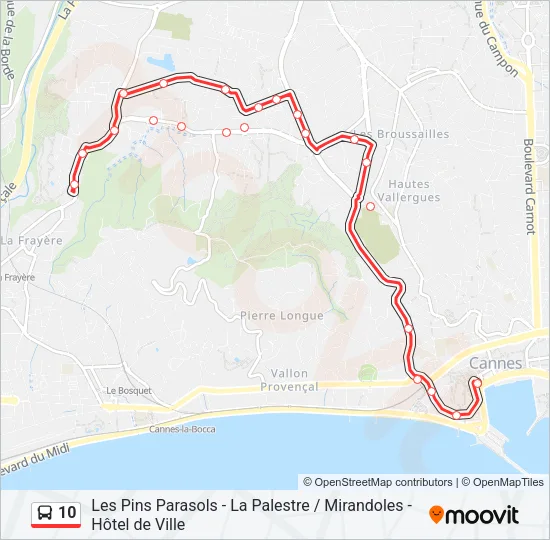 10 Bus Line Map
