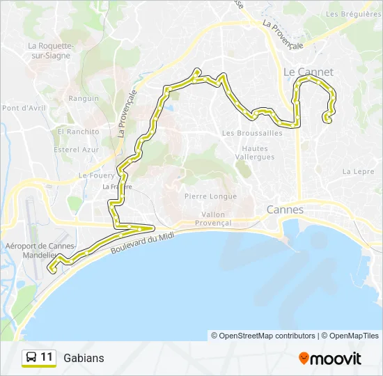11 Bus Line Map