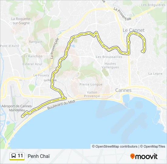 11 Bus Line Map