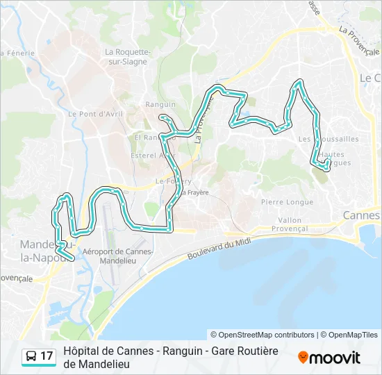 17 Bus Line Map