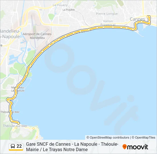 22 Bus Line Map