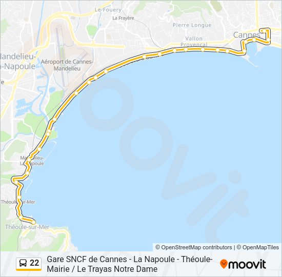 22 Bus Line Map