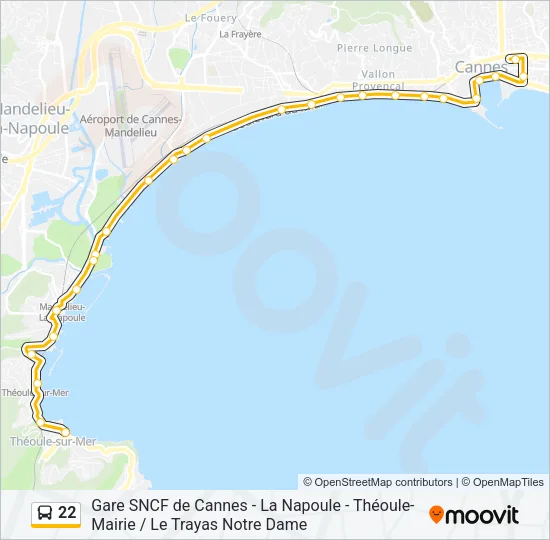 22 Bus Line Map