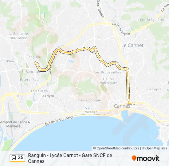 35 Bus Line Map