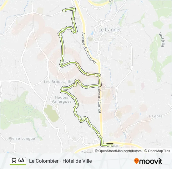 6A Bus Line Map