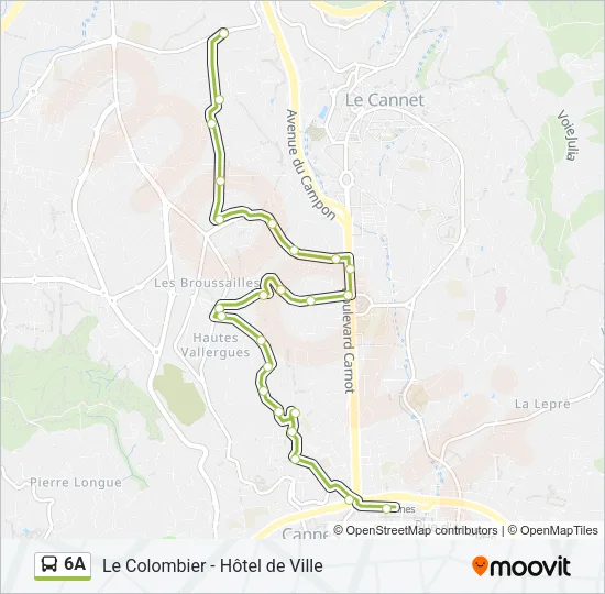 6A Bus Line Map
