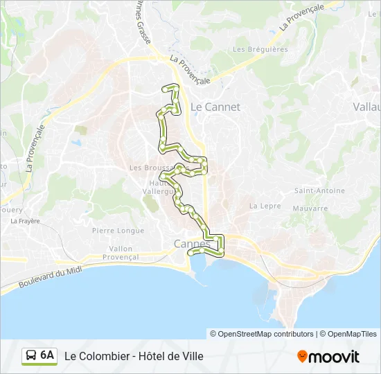 6A Bus Line Map