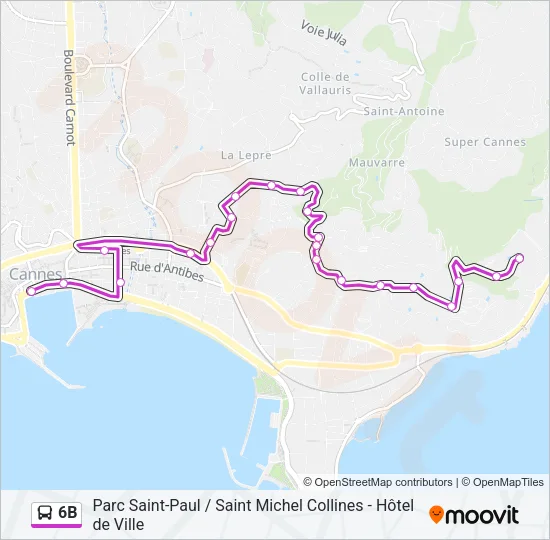 6B Bus Line Map