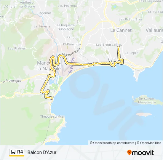 R4 Bus Line Map