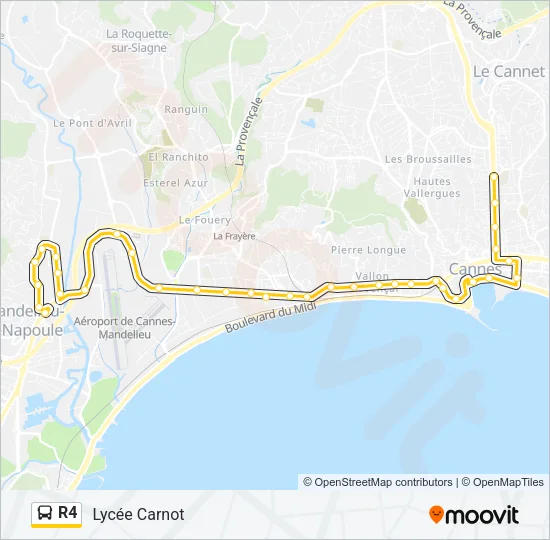 R4 Bus Line Map