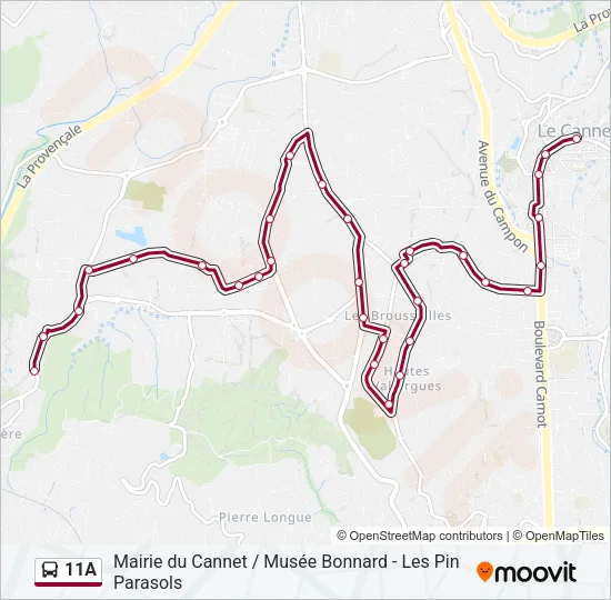 11A Bus Line Map
