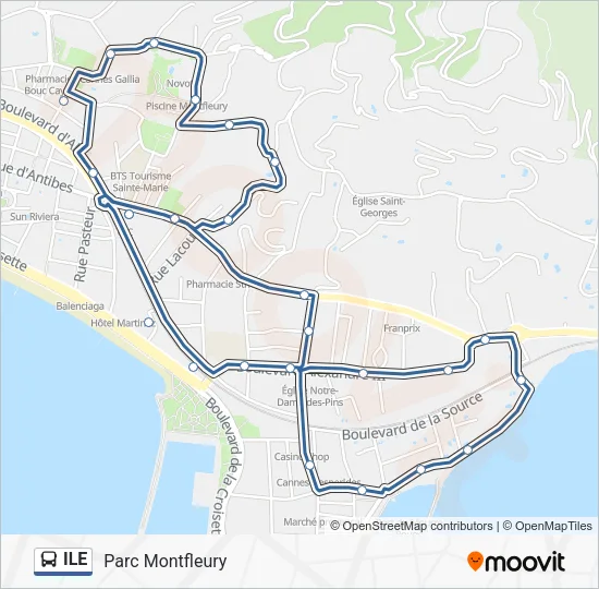 ILE Bus Line Map