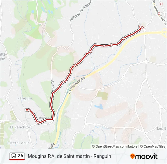 26 Bus Line Map