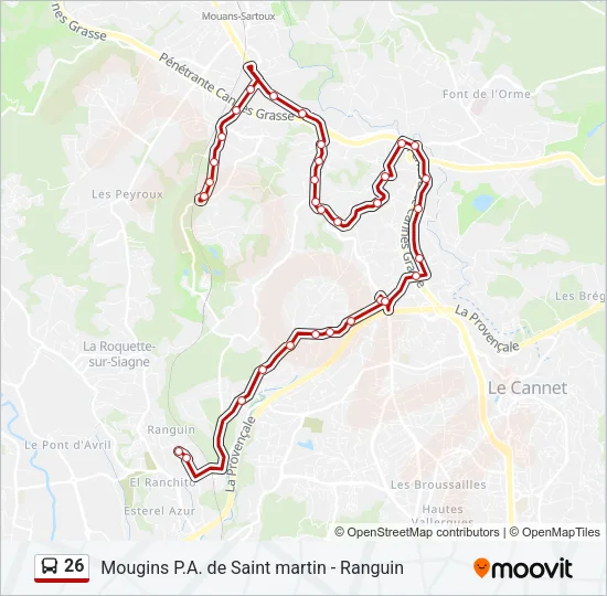 26 Bus Line Map