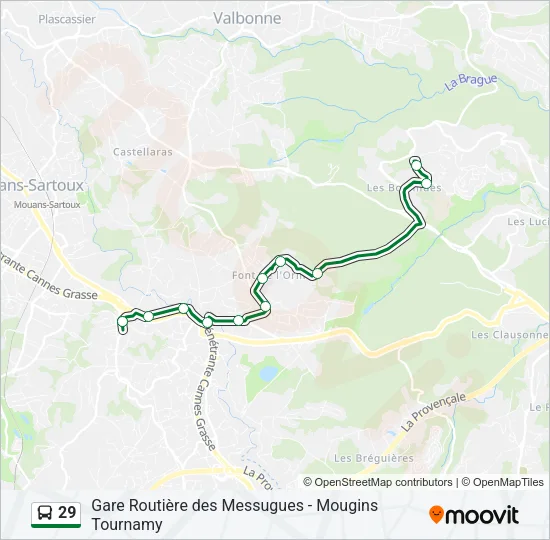29 Bus Line Map
