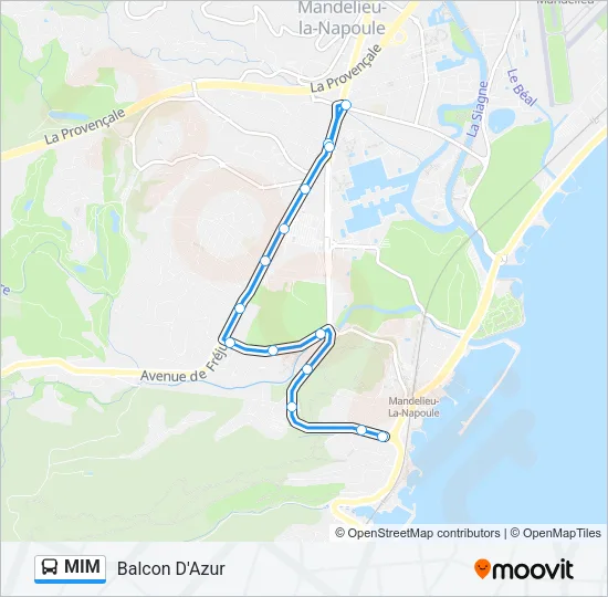 MIM Bus Line Map