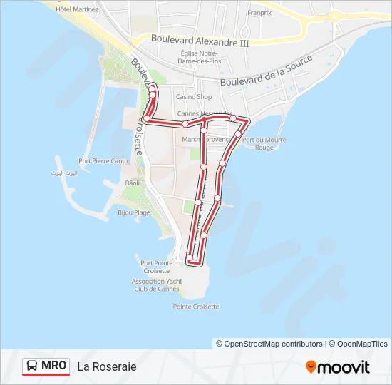 MRO Bus Line Map