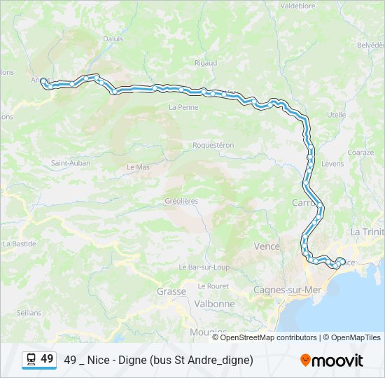 49 Train Line Map