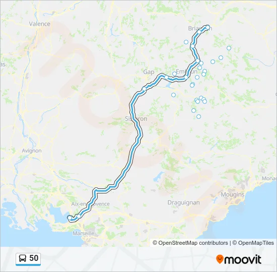 50 Bus Line Map