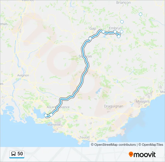 50 Bus Line Map