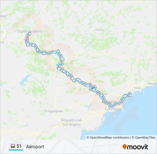51 Bus Line Map