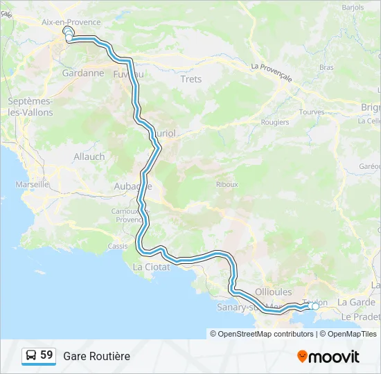 59 Bus Line Map