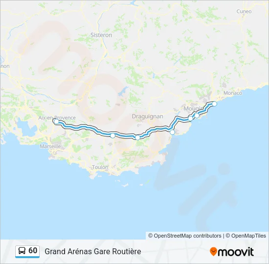 60 Bus Line Map
