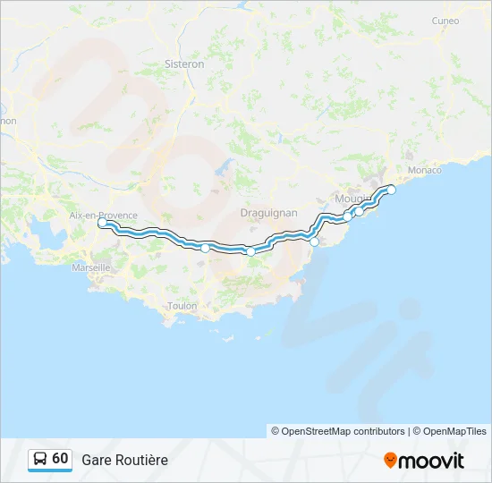 60 Bus Line Map