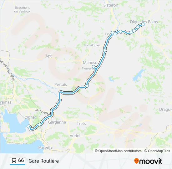 66 Bus Line Map