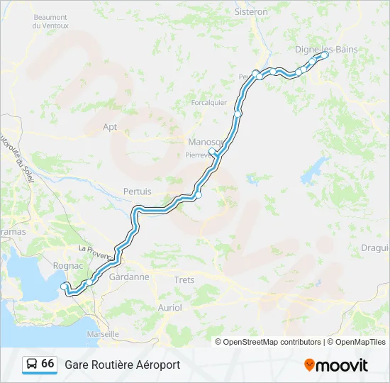 66 Bus Line Map