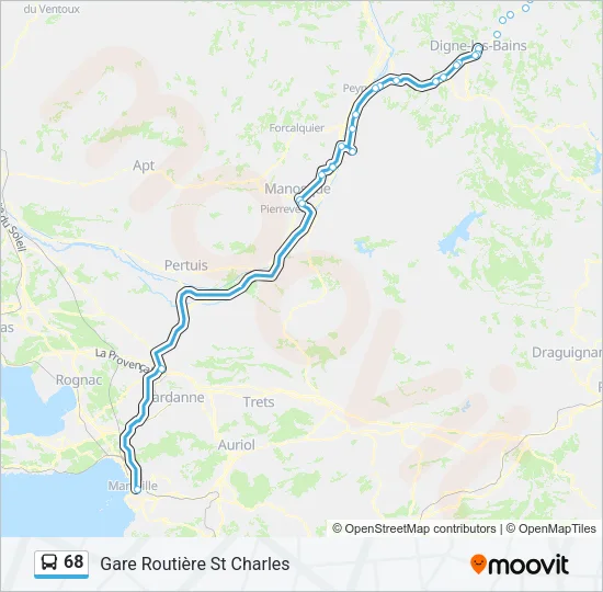 68 Bus Line Map